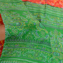 Load image into Gallery viewer, Sanskriti Vintage Sarees Red 100% Pure Silk Bandhani Printed Sari Craft Fabric
