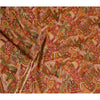 Sanskriti Vintage Sarees Red Pure Silk Printed Sari Floral Soft 5yd Craft Sustainable Fabric