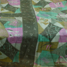 Load image into Gallery viewer, Sanskriti Vintage Sarees Green Indian Pure Silk Printed Sari Decor Craft Fabric
