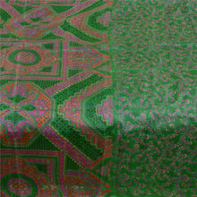 Load image into Gallery viewer, Sanskriti Vintage Sarees Indian Green Pure Silk Printed Sari 5yd Craft Fabric
