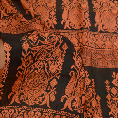 Sanskriti Vintage Sarees Multi Indian 100% Pure Silk Printed Sari Craft Sustainable Fabric