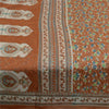 Sanskriti Vintage Sarees Brun Kunstsilke Kota Vævet Trykt Sari 5yd Håndværk Bæredygtigt Stof