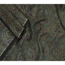 Load image into Gallery viewer, Sanskriti Vintage Sarees Green Art Silk Printed Sari Floral Soft Craft Fabric
