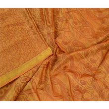 Load image into Gallery viewer, Sanskriti Vintage Sarees Heena Green Pure Silk Printed Zari Border Sari Fabric
