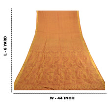 Load image into Gallery viewer, Sanskriti Vintage Sarees Heena Green Pure Silk Printed Zari Border Sari Fabric
