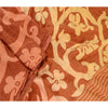 Sanskriti Vintage Sarees Brown 100% Pure Silk Printed Sari 5YD Soft Craft Sustainable Fabric
