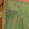 Sanskriti Vintage Sarees Orange Pure Silk Printed Zari Border Sari Craft Sustainable Fabric