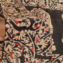 Load image into Gallery viewer, Sanskriti Vintage Sarees Batik Women Printed Cream Pure Silk Sari Craft Fabric
