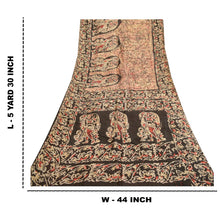 Load image into Gallery viewer, Sanskriti Vintage Sarees Batik Women Printed Cream Pure Silk Sari Craft Fabric
