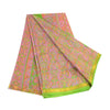 Sanskriti Vintage Sarees Pink Pure Silk Printed Zari Border Sari Craft Sustainable Fabric