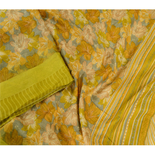 Sanskriti Vintage Sarees From India Multi Pure Silk Printed Sari Craft Sustainable Fabric