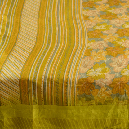 Sanskriti Vintage Sarees From India Multi Pure Silk Printed Sari Craft Sustainable Fabric