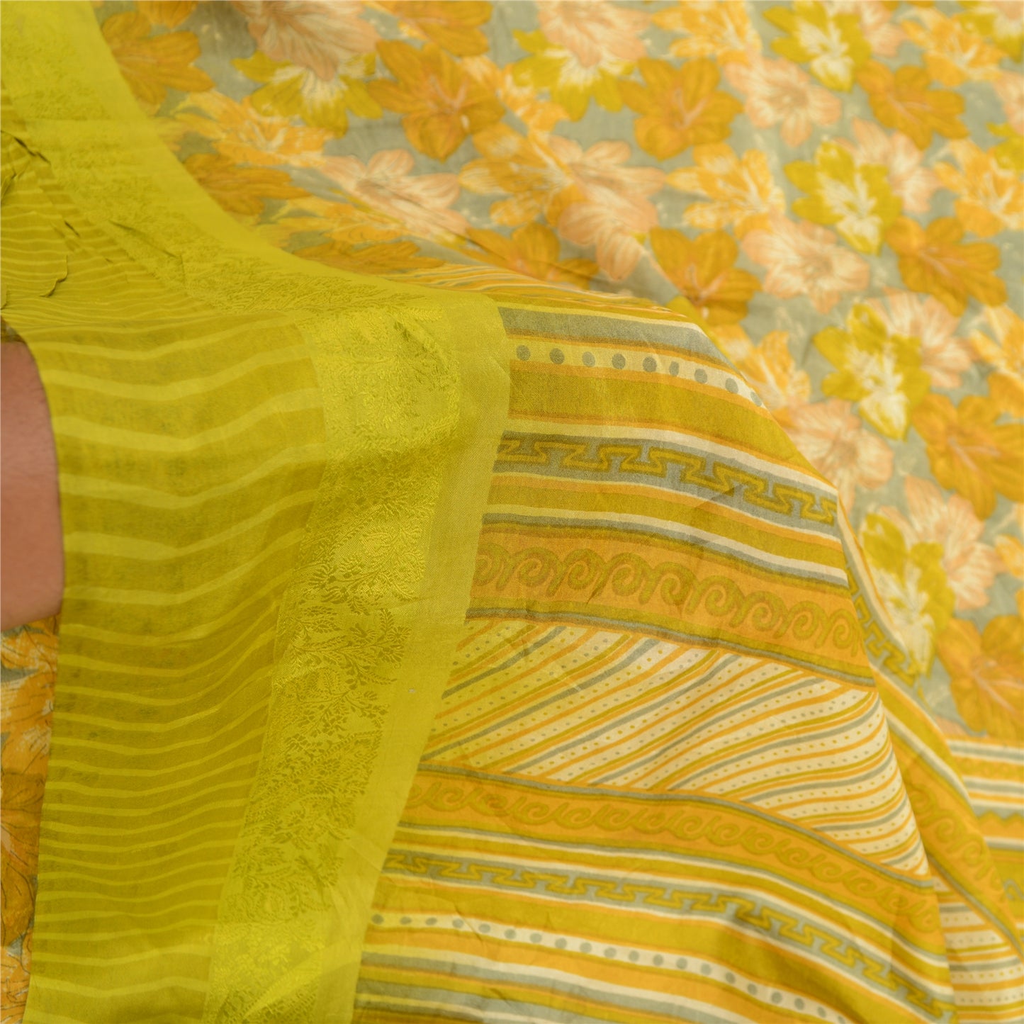 Sanskriti Vintage Sarees From India Multi Pure Silk Printed Sari Craft Sustainable Fabric