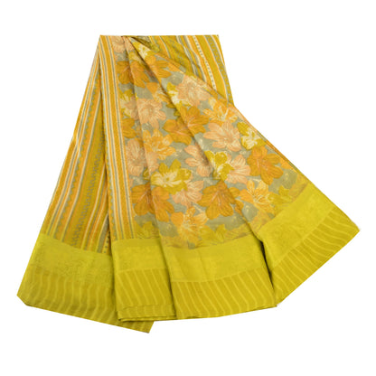 Sanskriti Vintage Sarees From India Multi Pure Silk Printed Sari Craft Sustainable Fabric