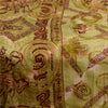 Sanskriti Vintage Sarees Green Human Pure Silk Printed Sari Soft Craft Sustainable Fabric