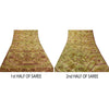 Sanskriti Vintage Sarees Green Human Pure Silk Printed Sari Soft Craft Sustainable Fabric