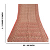 Sanskriti Vintage Sarees Red Indian Printed Pure Silk Sari Soft 5yd Craft Sustainable Fabric