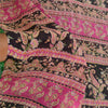 Sanskriti Vintage Sarees Indian Green Pure Silk Printed Sari Floral Craft Sustainable Fabric