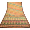 Sanskriti Vintage Sarees Multi 100% Pure Silk Printed Sari Floral Craft Sustainable Fabric