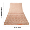 Sanskriti Vintage Sarees Ivory 100% Pure Silk Printed Sari Floral Craft Sustainable Fabric