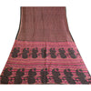 Sanskriti Vintage Sarees Black Quilting FeltingCraft Sustainable Fabric Pure Silk Print Sari