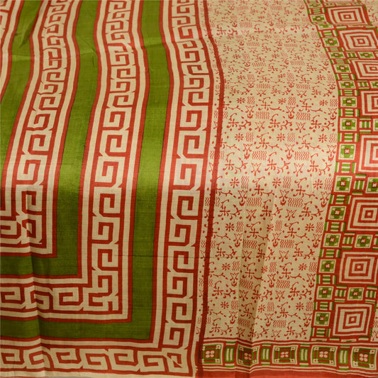 Санскритские винтажные сари из чистого шелка, стеганое валяние, рукоделие, устойчивая ткань, напечатанное сари