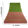 Sanskriti Vintage Sarees Indian Green Pure Silk Printed Woven Sari Craft Sustainable Fabric