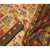 Sanskriti Vintage Sarees Multi Indian 100% Pure Silk Printed Sari Craft Sustainable Fabric