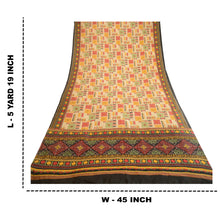 Load image into Gallery viewer, Sanskriti Vintage Sarees Multi Indian 100% Pure Silk Printed Sari Craft Fabric
