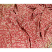 Load image into Gallery viewer, Sanskriti Vintage Sarees Pink Hand Block Printed Pure Silk Sari 5yd Craft Fabric
