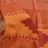 Sanskriti Vintage Sarees From India Red 100% Pure Silk Printed Sari Craft Sustainable Fabric