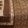 Sanskriti Vintage Sarees Brown 100% Pure Silk Printed Sari Soft 5yd Craft Sustainable Fabric