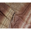 Sanskriti Vintage Sarees Shades of Brown Printed Pure Silk Sari 5yd Craft Sustainable Fabric