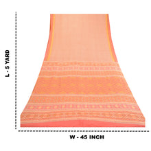 Load image into Gallery viewer, Sanskriti Vintage Sarees Pink Pure Silk Printed Sari Floral Soft Craft Fabric
