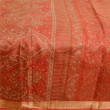 Load image into Gallery viewer, Sanskriti Vintage Sarees Red From India Printed Pure Silk Sari Soft Craft Fabric
