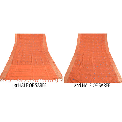 Sanskriti Vintage Sarees Quilting Felting Craft Sustainable Fabric Pure Silk Printed Sari