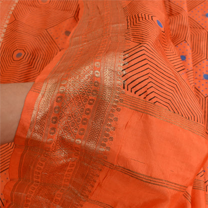 Sanskriti Vintage Sarees Quilting Felting Craft Sustainable Fabric Pure Silk Printed Sari