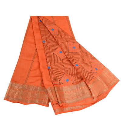 Sanskriti Vintage Sarees Quilting Felting Craft Sustainable Fabric Pure Silk Printed Sari