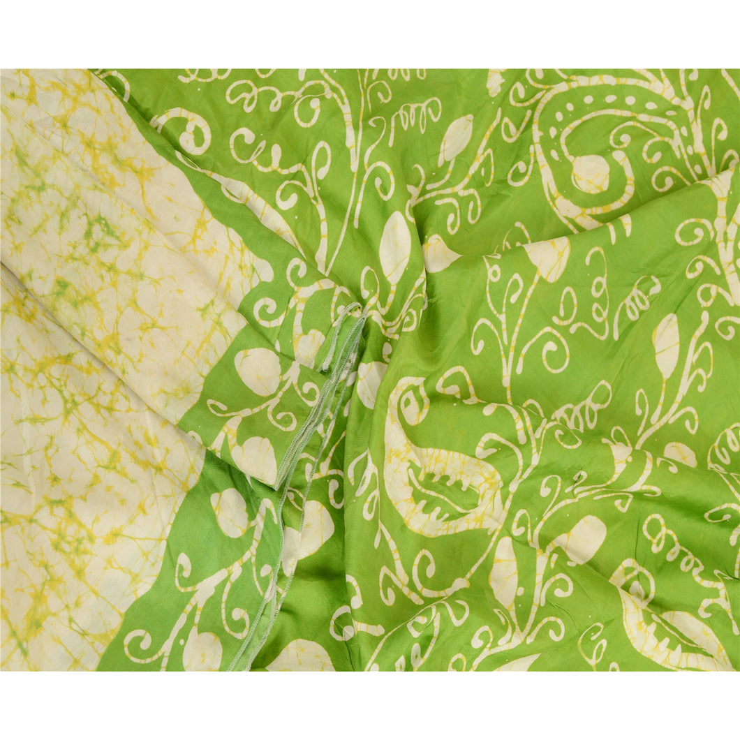 Sanskriti Vintage Sarees 100% Pure Silk Quilting Felting Craft Fabric Batik Sari