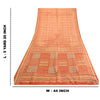 Sanskriti Vintage Rusty Orange Sarees Pure Silk Printed Sari Craft 5 Yard Sustainable Fabric