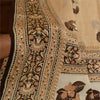Sanskriti Vintage Sarees Brown From India Printed Pure Silk Sari Craft Sustainable Fabric