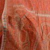 Sanskriti Vintage Sarees From India Red Printed Pure Silk Sari 5yd Craft Sustainable Fabric