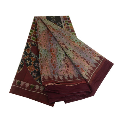 Sanskriti Vintage Sarees Indisk Multi Ren Silke Trykt Sari Blødt Håndværk Bæredygtigt Stoff