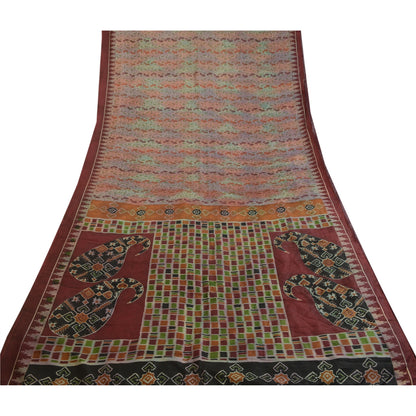 Sanskriti Vintage Sarees Indisk Multi Ren Silke Trykt Sari Blødt Håndværk Bæredygtigt Stoff