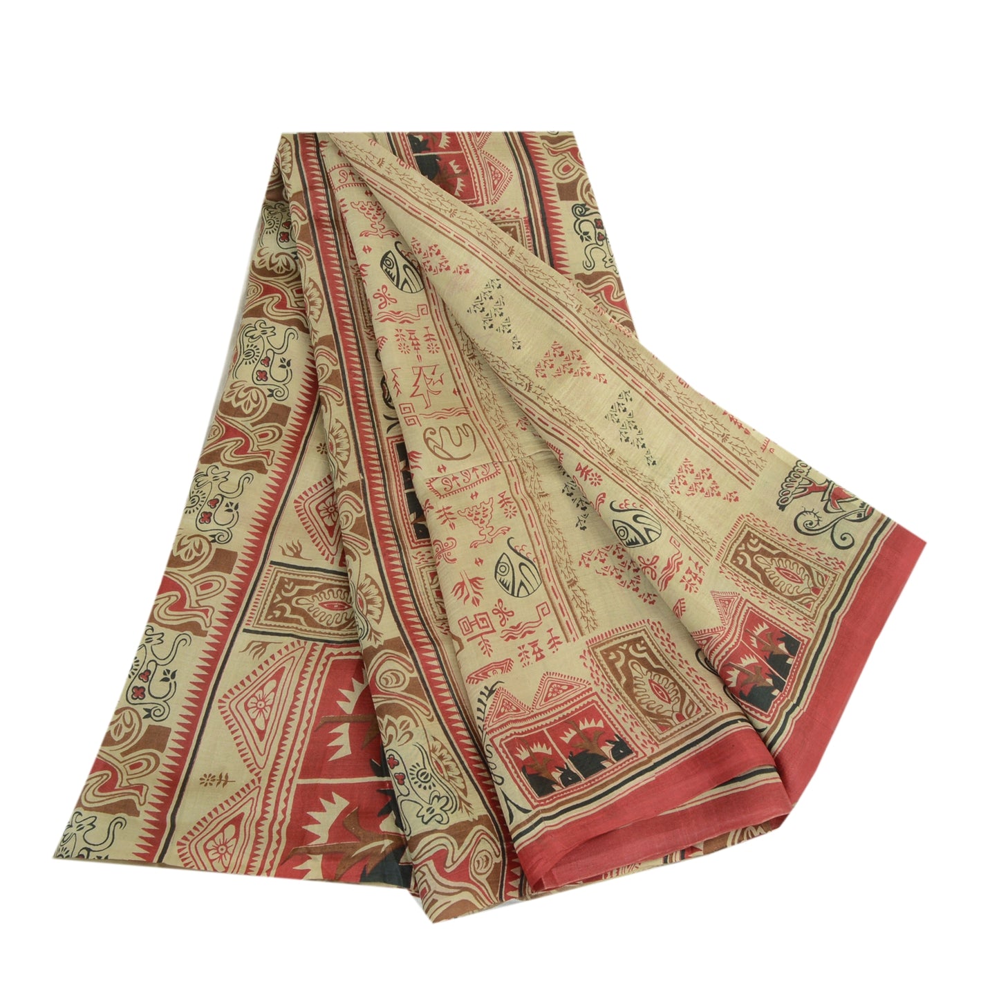 Санскритские винтажные сари пастельно-зеленого цвета из чистого шелка с принтом, мягкая ткань для рукоделия, устойчивая ткань