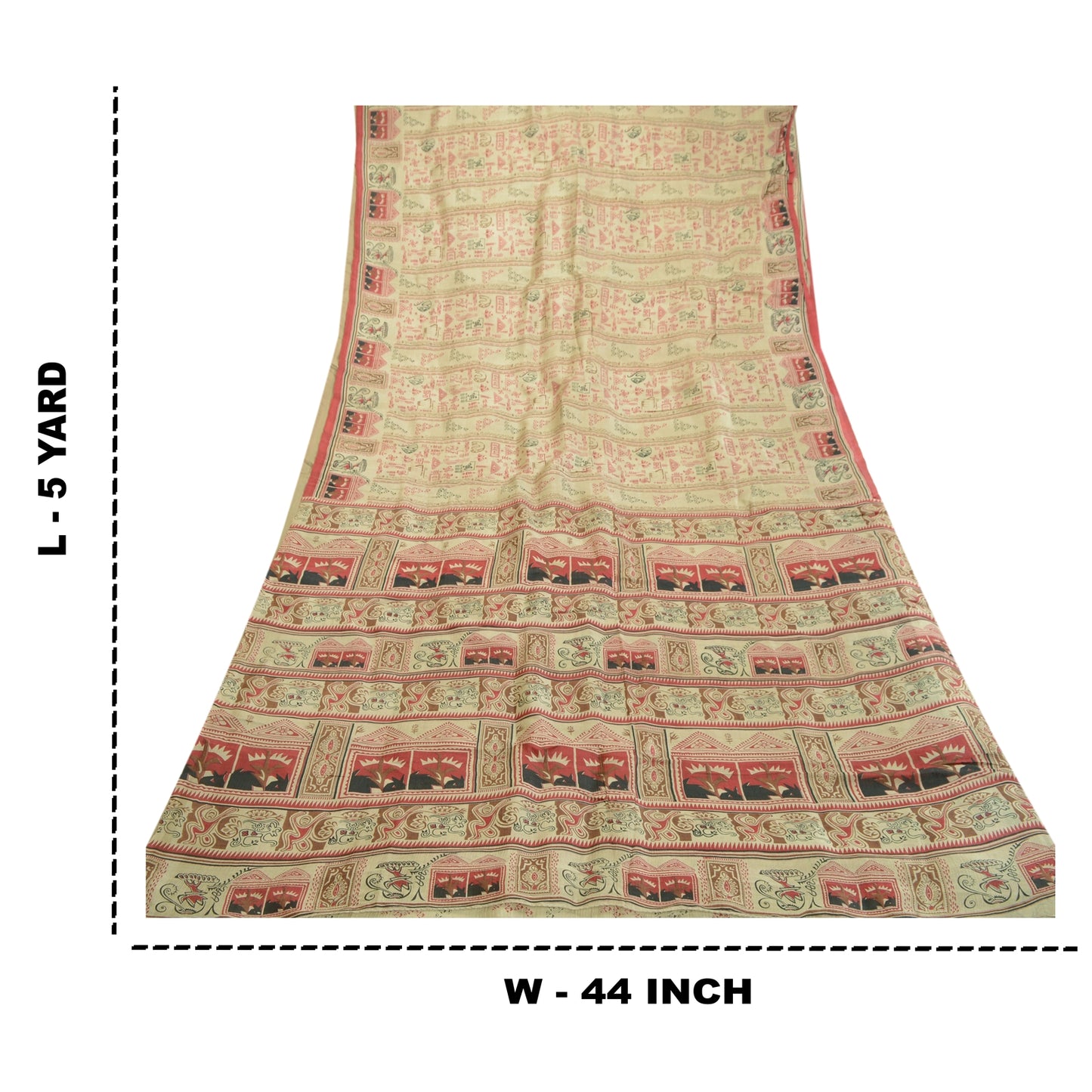 Санскритские винтажные сари пастельно-зеленого цвета из чистого шелка с принтом, мягкая ткань для рукоделия, устойчивая ткань