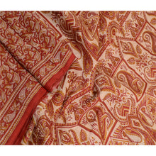 Load image into Gallery viewer, Sanskriti Vintage Sarees Red Indian Pure Silk Printed Sari Floral Craft Fabric
