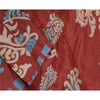 Sanskriti Vintage Sarees Indian Red Pure Silk Printed Sari Floral Craft Sustainable Fabric