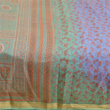 Load image into Gallery viewer, Sanskriti Vintage Sarees From India Blue Pure Silk Printed Sari 5yd Craft Fabric
