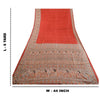 Sanskriti Vintage Sarees Red Kalamkari Women Pure Silk Printed Sari Craft Sustainable Fabric